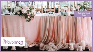 Splendid Head Table Setup  Wedding Decoration Ideas  eFavormartcom [upl. by Lumbard644]