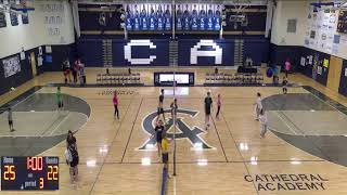 Cathedral Academy vs Lowcountry Wildcat Boys Varsity Volleyball [upl. by Ardnohsal]