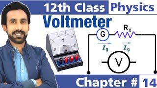 Voltmeter in Urdu Hindi  12th Class Physics  Chapter 14 [upl. by Crosby]