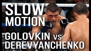 Golovkin vs Derevyanchenko SLOW MOTION Головкин  Деревянченко [upl. by Temple]