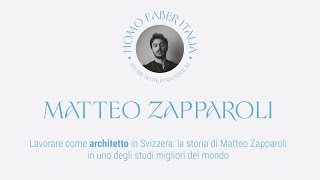 Lavorare come architetto in Svizzera la storia di Matteo Zapparoli [upl. by Adnilram]