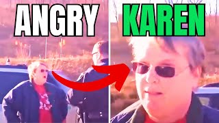 I WILL FIND YOU Angry Karen Goes Insane After Speaking To Cop Then This Happens [upl. by Denny493]