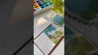 Studio Ghibli painting idea with Himi gouache art artshorts shortviral gouachepainting fyp [upl. by Doerrer]