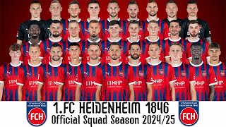 1FC Heidenheim Official Squad Season 202425  Bundesliga 2425  UEFA Conference League 202425 [upl. by Rimaj]