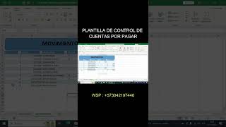 PLANTILLA DE CONTROL DE CUENTAS POR PAGAR [upl. by Euv]