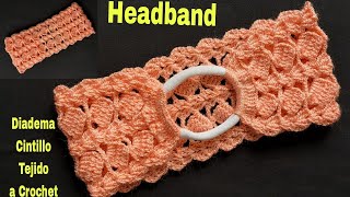 CINTILLODIADEMA TEJIDA a CROCHET TUTORIAL PASO A PASOTURBANTE a GANCHILLOHAIRBANDHEADBANDCrochê [upl. by Jacquelynn]