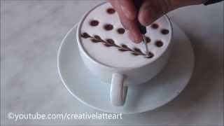 Creative Latte Art For Beginners  Tutorial 10 [upl. by Edmonda]