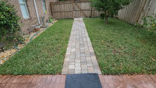 Complete Landscape Renovation Provista Sod Paver Walkway and Patio [upl. by Yrtnahc832]