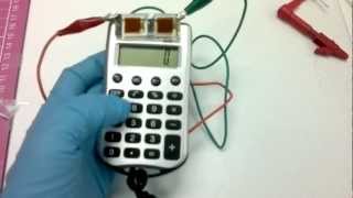 Dyesensitized solar cell powers a calculator [upl. by Sikram828]