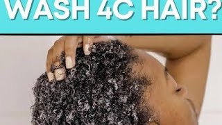 QUICK 4C HAIR WASH  HOW TO WASH 4C AFRO  IZINWELE AFRO [upl. by Lierbag]