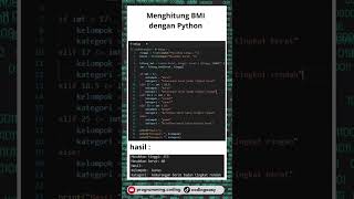 Program Menghitung BMI menggunakan Python [upl. by Wittenburg330]