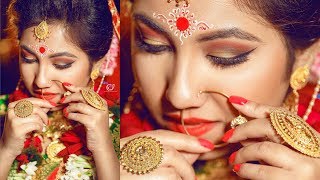 Indian Bengali Bridal Makeup  Makeup Artist Kishor Rai  Photographer LOukik Das [upl. by Rives249]