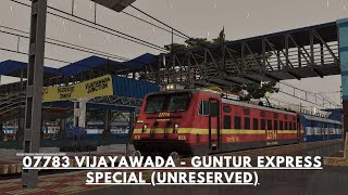 07783 Vijayawada  Guntur Express Special UnReserved Wap4  MSTS TAMIL [upl. by Atthia]