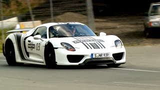 Porsche 918 Spyder  TEST ON RACETRACK [upl. by Tove]