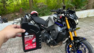 MT09SP 2022  OIL CHANGE amp FILTER CHANGE  SHARING THE FORCE OF SQUEEZE [upl. by Adnirol294]