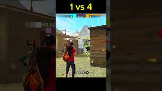 How to handle 1 vs 4 situation in free fire ✅✅ shortsfeed [upl. by Dorotea614]