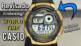 Unboxing y revisado Casio World Time ae1000w reloj digital de cuarzo económico y durable [upl. by Stromberg]