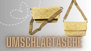 Umschlagtasche nähen Foldoverbag nähen [upl. by Tobi]