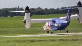 AW609 Tiltrotor flyover and landing  condensed [upl. by Ruffi910]