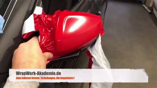 WrapWerkAkademiede  Spiegel folieren  Car Wrapping Schulung  CarWrapping Kurs D  A  CH [upl. by Combs]