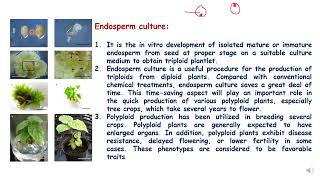 Plant Endosperm culture [upl. by Nee771]