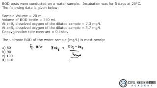 Water ResourcesFind the Ultimate Biochemical Oxygen Demand BOD [upl. by Allehcim]