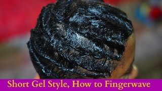 How to Short hair Gel Style fingerwave Tutorial First attempt [upl. by Yebba]