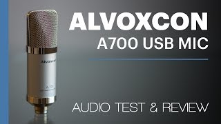 Alvoxcon A700 USB Condenser Mic  Audio Test amp Review [upl. by Rawna]