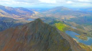 Crib Goch Mt Snowdon View from the Drone [upl. by Adnorahs]