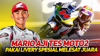 MARIO AJI TEST MOTO2🔥PAKAI LIVERY SPESIAL MARIO AJI LANGSUNG MELESAT TERDEPAN GANTIKAN AI OGURA [upl. by Kent]