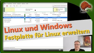 Linux und Windows parallel installiert Linux Partition vergrößern mit Gparted [upl. by Caprice]