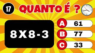 Perguntas de raciocínio lógico de matemática  Quiz quiz raciociniologico entendamatematica [upl. by Everard]