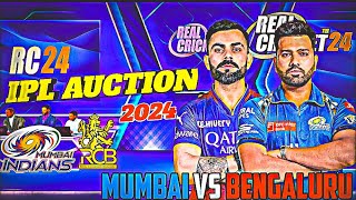 MI VS RCBMUMBAI VS BENGALURURCPL AUCTION 2024REAL CRICKET 24ROAD TO 4K rc24 cricket gaming [upl. by Childs]