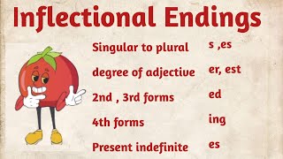 Inflectional Endings 👉in English Grammar like s  es ed ing er  est and So On English Grammar [upl. by Elrahc]