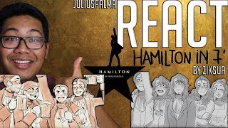 JULIUS REACTS Hamilton in 7 Minutes  Animatic Ziksua [upl. by Ayanahs]