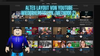 ALTES YOUTUBE LAYOUT WIEDERHERSTELLEN METHODE 2 2024 [upl. by Oigile]