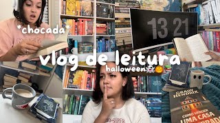 Lendo livros de suspenseterror por 2 semanas  Vlog de leitura especial de halloween👻🎃📖 [upl. by Yriek]