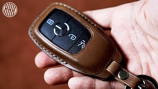 Making a Handmade Leather Fob Smart Key Case  MercedesBenz  No Power Tools [upl. by Pepito]