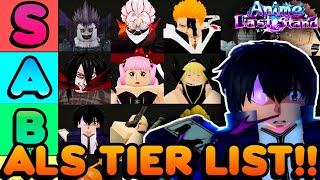 3 Codes TIER LIST COMPLETA UPDATE DE HALLOWEEN NO ANIME LAST STAND [upl. by Dunc]