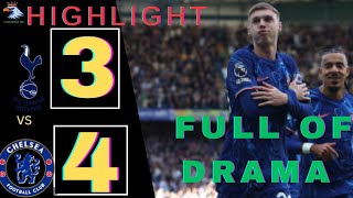 Tottenham 3  4 Chelsea Great comeback from ChelseaEnglish Premier LeagueAll goals highlights [upl. by Nnairrek745]