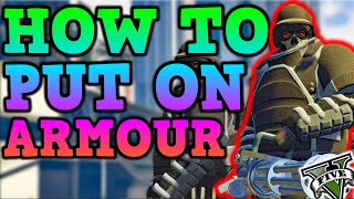 How To Equip Armour in GTA 5 Online  How To Equip Body Armor [upl. by Ahsa]