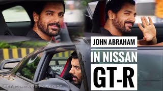 John Abraham driving his Nissan GTR 2017  Supercars of Mumbai  India 2017 [upl. by Ck]