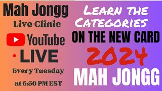 2024 Card Review MAH JONGG How to Play learn the categories Live Clinic 2024 49 i♥️mahj mahjong [upl. by Rehsu]