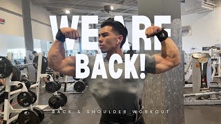 We Are Back On the YouTube Gym Grind  Back amp Shoulder Workout [upl. by Rutger]