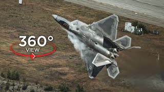 F22 Raptor Demonstration Profile  360 VR Edition [upl. by Gnoix]