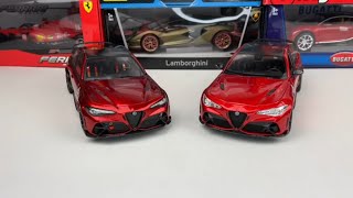 Italian Stallions Clash Alfa Romeo Giulia GTAm 2020 118 Bburago vs Solido Comparison [upl. by Abroms]