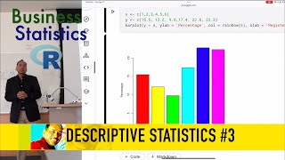 Descriptive Statistics 3  2024 Business Statistics with R Series [upl. by Assilav826]