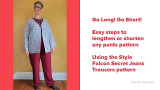 Style Falcon Twominute Tutorial Lengthening or Shortening Trousers [upl. by Foah]