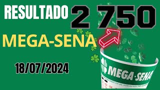 Resultado da Mega Sena Concurso 2750 Sorteio dia 18072024 [upl. by Moselle675]