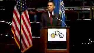 Barack Obama campaigning at GM plant in Janesville [upl. by Nymrak]